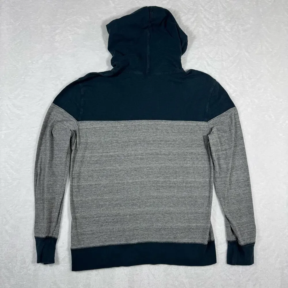 American Eagle Outfitters Classic Fit Men's S Hoodie Two Tone Pullover Blue/Gray